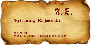 Nyilassy Rajmunda névjegykártya